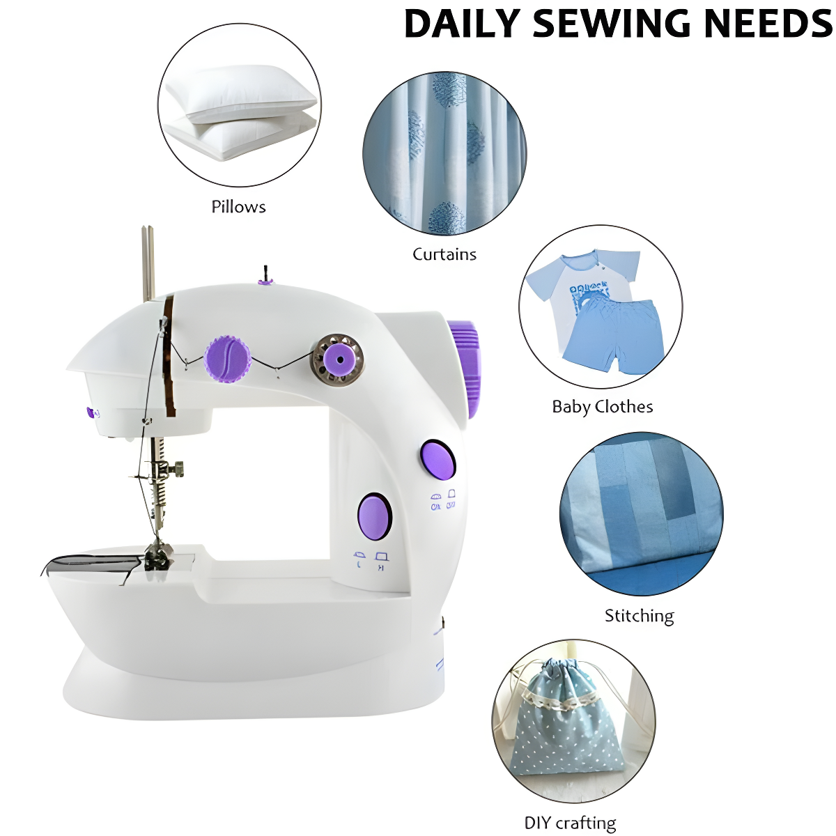 🧵 Compact Sewing Machine – Handy & Efficient for Everyday Use